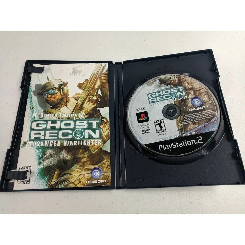 TOM CLANCY'S GHOST RECON ADVANCED WARFIGHTER - PS2 - W/MANUAL -‎ FREE S/H (V)
